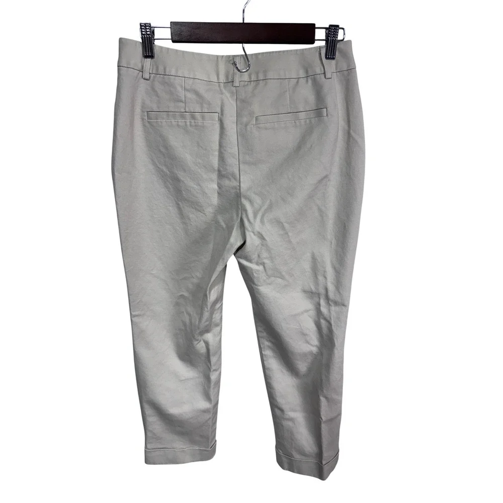Chico's‎ 0 Beige Crop Pants Women's So Slimming Stretch Chino Workwear Trouser